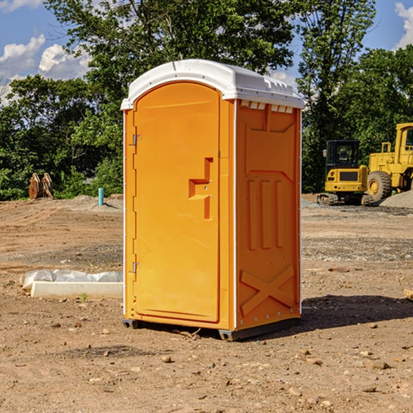 how often are the portable restrooms cleaned and serviced during a rental period in Sanborn North Dakota